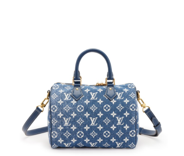 Louis Vuitton Blue Monogram Denim Jacquard Speedy 25