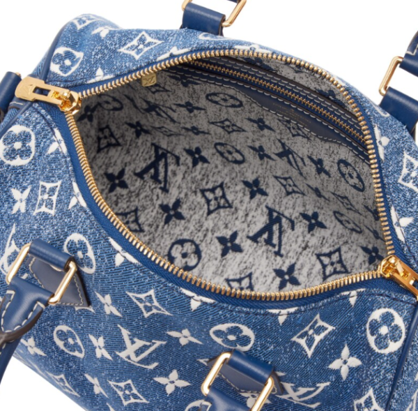 Louis Vuitton Blue Monogram Denim Jacquard Speedy 25