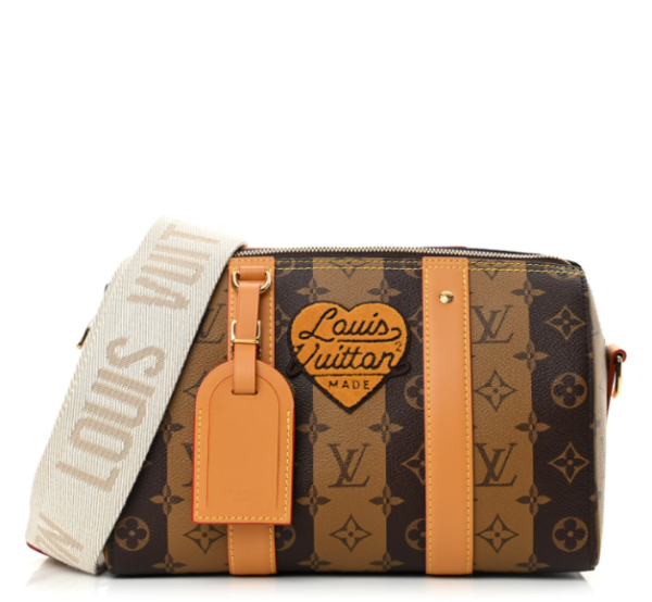 LOUIS VUITTON X NIGO Stripes City Keepall Brown