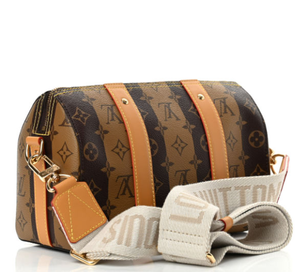 LOUIS VUITTON X NIGO Stripes City Keepall Brown