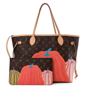 LOUIS VUITTON LV X YK Monogram Kusama Pumpkin Neverfull MM