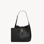 YSL LE 5 À 7 SMALL SUPPLE IN PYTHON BLACK