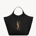 YSL ICARE MAXI SHOPPING BAG IN QUILTED BLACK