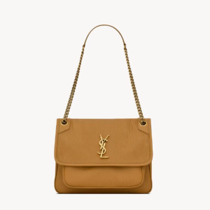 YSL NIKI MEDIUM IN GRAINED DARK SUN