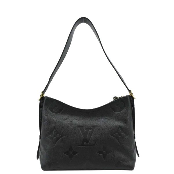 Louis Vuitton Carryall PM Monogram Empreinte Leather Shoulder Bag Black