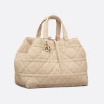 Dior Large Toujours Bag Powder Beige Macrocannage Calfskin