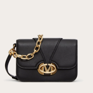 Valentino Small Nappa Leather Shoulder Bag With Chain