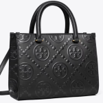 Tory Burch MONOGRAM TOP-HANDLE EMBOSSED TOTE