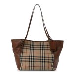 BURBERRY Horseferry Check Small Canterbury Tote Honey