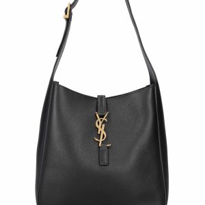 YSL LE 5 À 7 SMALL SUPPLE IN PYTHON BLACK