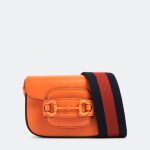 Gucci Horsebit 1955 small shoulder bag Orange leather