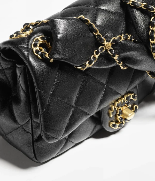 Chanel MINI FLAP BAG Lambskin & Gold Metal