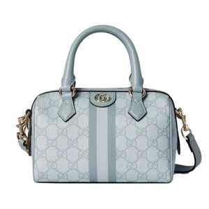 Gucci Ophidia GG Mini Top Handle Bag Dusty Blue