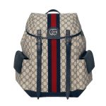 Ophidia GG medium backpack Blue and red Web