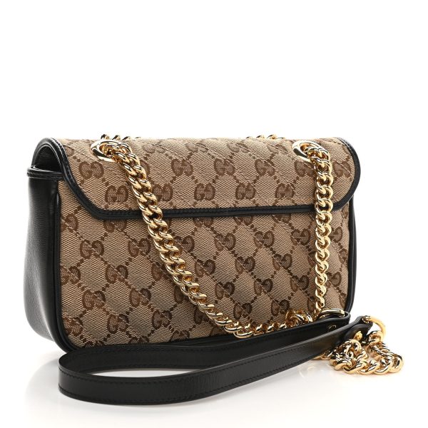 Gucci Diagonal Mini GG Shoulder Bag Beige Black