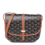 Goyardine Belvedere PM Messenger Bag Black Gold