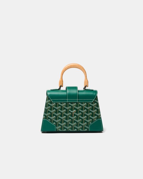 Goyard Green Coated Canvas and Leather PM Saigon