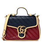 Gucci Azalea Diagonal Mini Torchon GG Marmont Top Bag