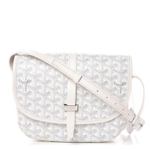 Goyardine Belvedere PM Messenger Bag White