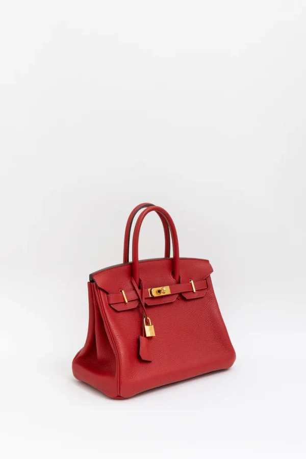 Hermès Rouge Casaque Clemence Birkin Bag