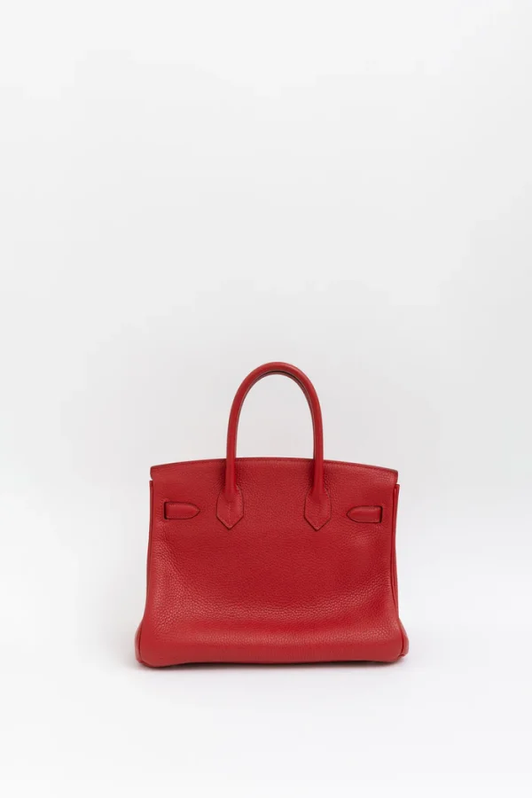 Hermès Rouge Casaque Clemence Birkin Bag