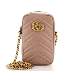 Gucci GG Marmont Vertical Phone Matelasse Mini Bag