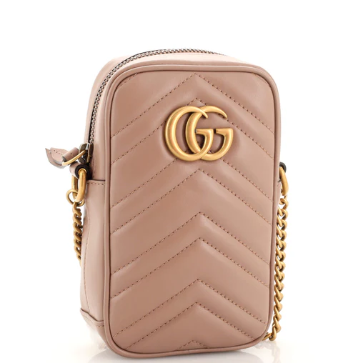 Gucci GG Marmont Vertical Phone Matelasse Mini Bag