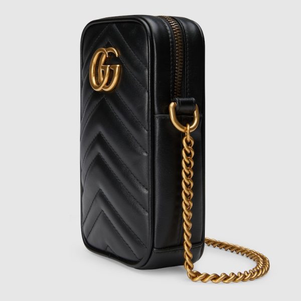 GUCCI G MARMONT VERTICAL PHONE MINI BAG