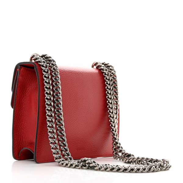 GUCCI Calfskin Mini Dionysus Bag Hibiscus Red