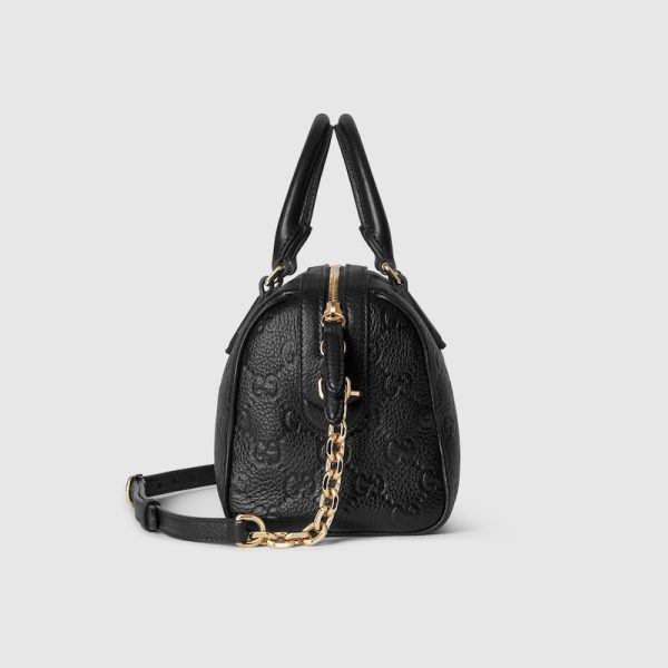GUCCI GG EMBLEM MEDIUM BOSTON BAG