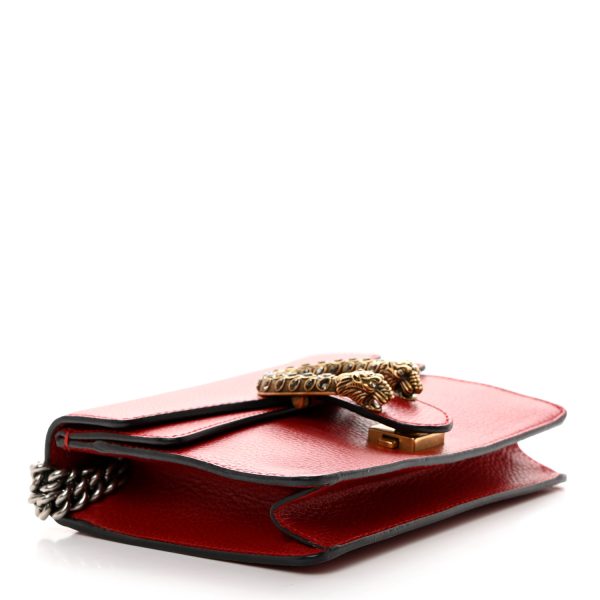 GUCCI Calfskin Mini Dionysus Bag Hibiscus Red