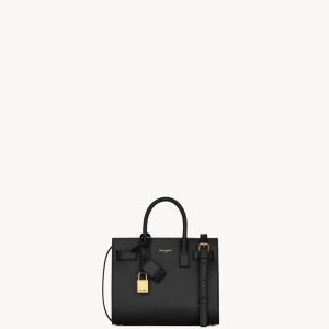 YSL SAC DE JOUR IN SMOOTH BLACK LEATHER BAG