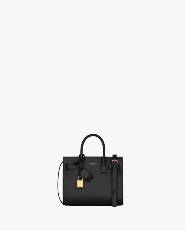 YSL SAC DE JOUR IN SMOOTH BLACK LEATHER BAG