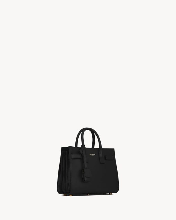YSL SAC DE JOUR IN SMOOTH BLACK LEATHER BAG