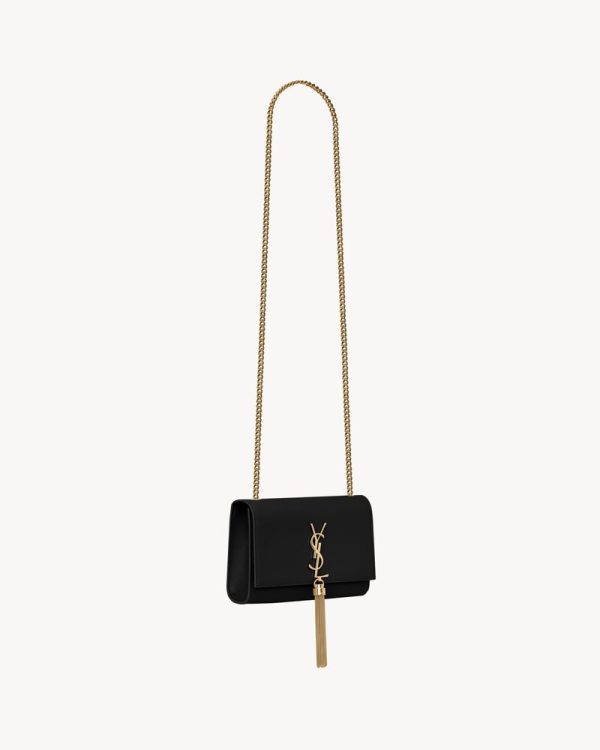 YSL KATE SMALL TASSEL IN GRAIN DE POUDRE BAG
