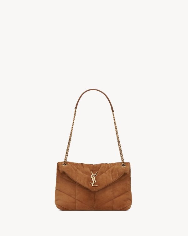 YSL PUFFER SMALL IN SUEDE
