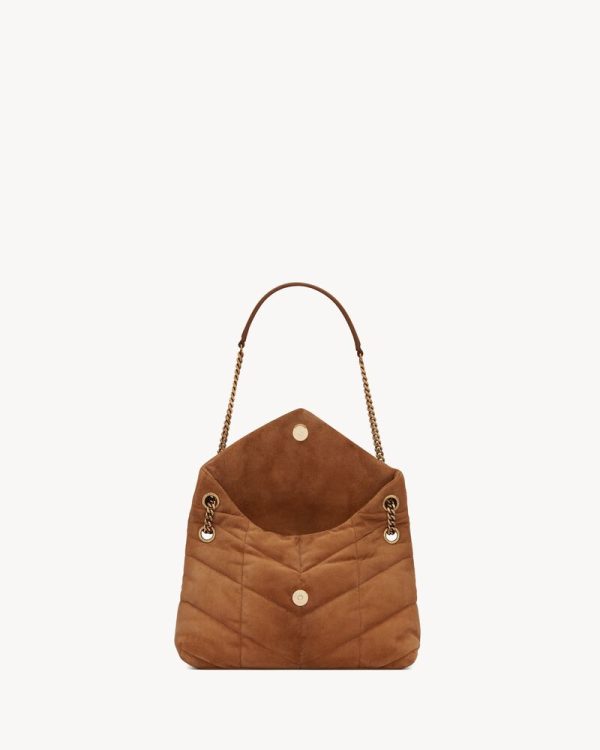 YSL PUFFER SMALL IN SUEDE
