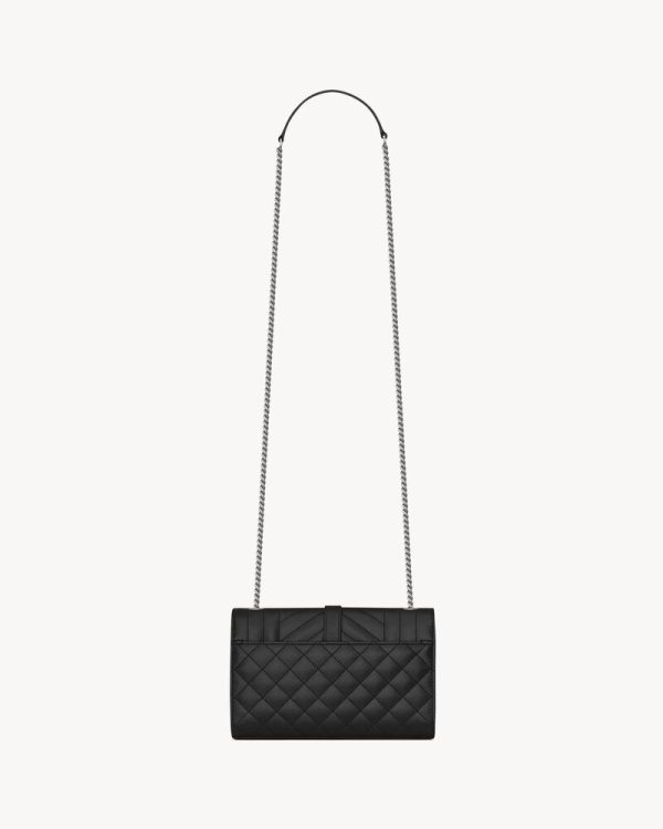 YSL ENVELOPE SMALL IN GRAIN DE POUDRE BAG