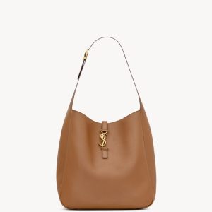 YSL LE 5 À 7 SUPPLE LARGE IN GRAINED FOX BAG