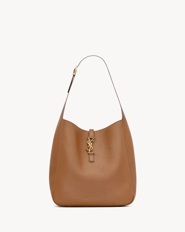 YSL LE 5 À 7 SUPPLE LARGE IN GRAINED FOX BAG