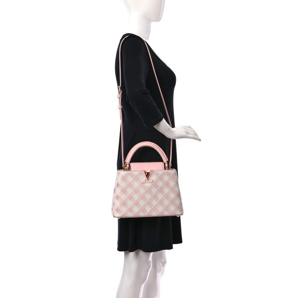 Louis Vuitton  Taurillon Embroidered Vichy Capucines BB - Image 2