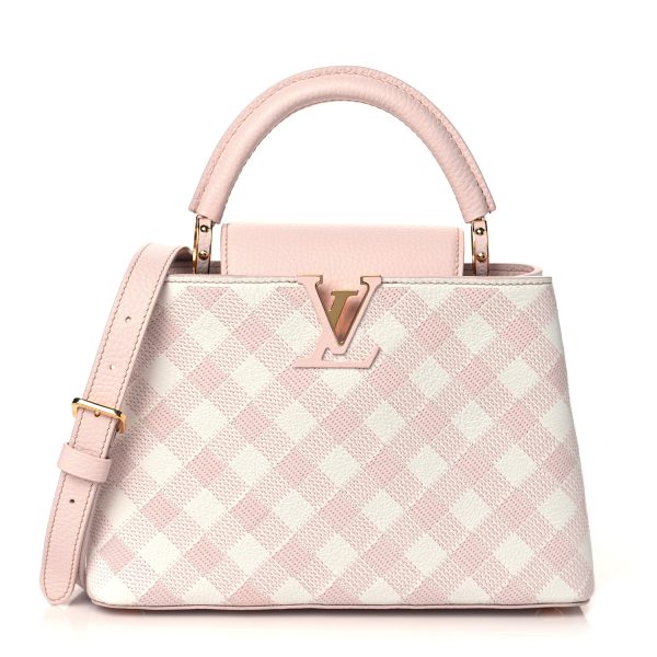Louis Vuitton  Taurillon Embroidered Vichy Capucines BB