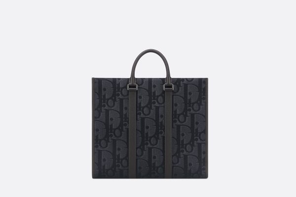 Dior East-West Tote Black Maxi Oblique jacquard Bag