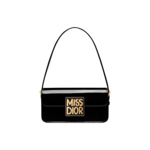 DIOR Miss Dior Patent Leather Calfskin Handbag Shoulder Bag