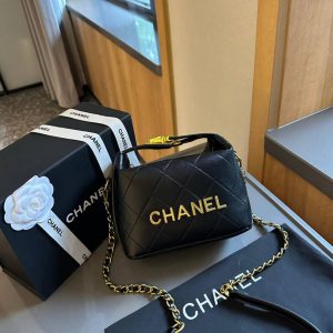 chanel small sling black bag