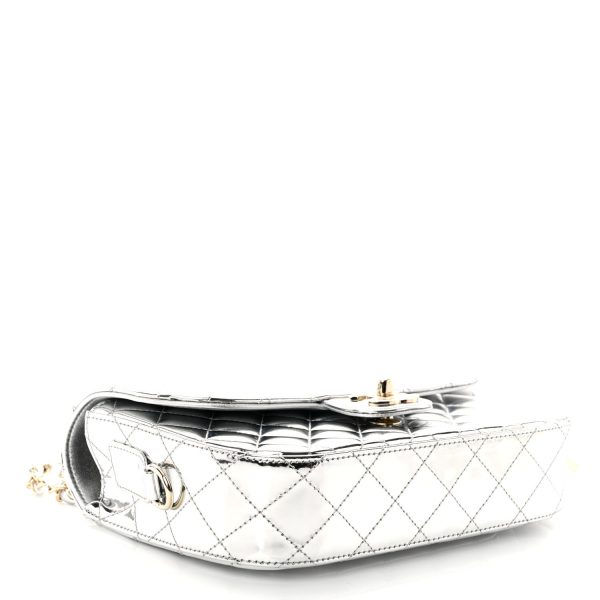 Chanel New 24C Backpack Mirrored metallic Flap Shoulder Bag