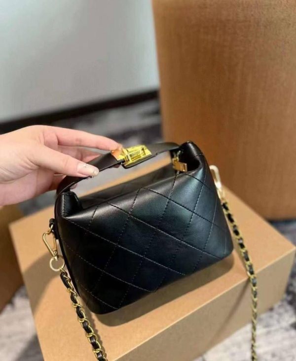 chanel small sling black bag