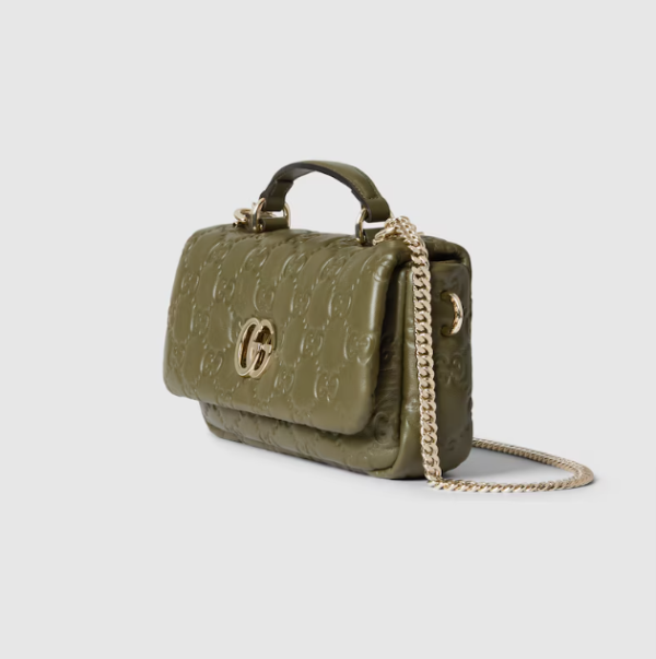 GUCCI GG MILANO SMALL TOP HANDLE GREEN BAG