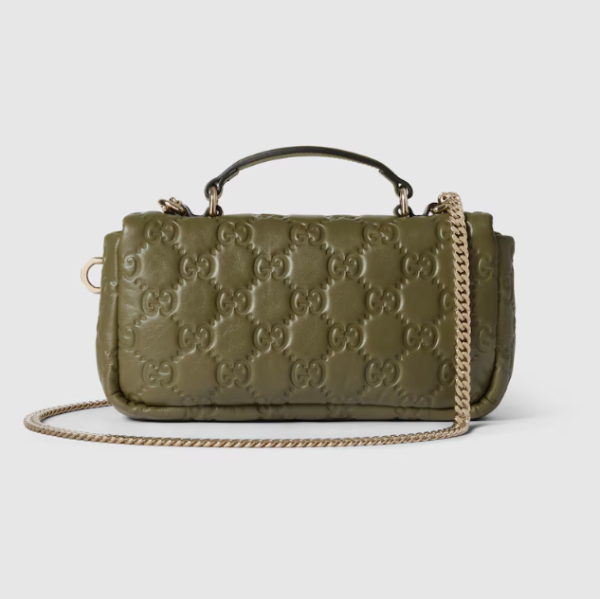 GUCCI GG MILANO SMALL TOP HANDLE GREEN BAG