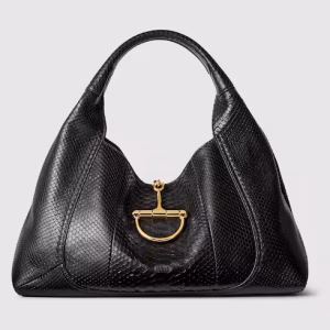 Gucci Softbit Python Maxi Shoulder Bag
